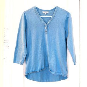 NorthStyle Coastal Grandma Cotton V Neck Sweater